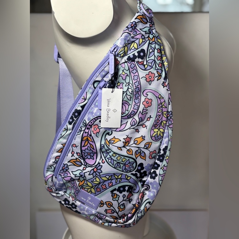 VB Lighten Up Sling Madeleine Paisley Crossbody Sporty Lightweight NWT Purple